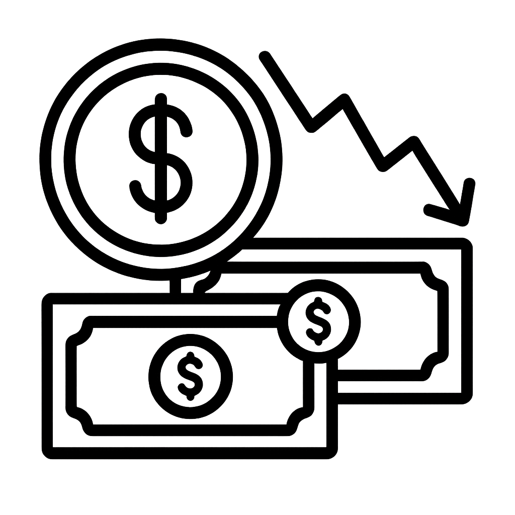 Currency volatility icon